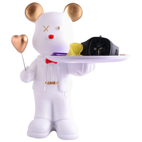 Cool Taddy Bear Showpiece for Home Decorative Showpiece | Taddy Bear with Paltter Statue for Home Decor Showpiece | Home Kitchen Decor | Office Decorative Item -6 - Image 4