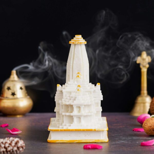 Ram Mandir | Jai Shree Ram JanamBhoomi Mandir, Religious, Mandir Murti, Ayodhya Model, for Home, Pooja Room, Puja, Temple | Marble Handcrafted- White